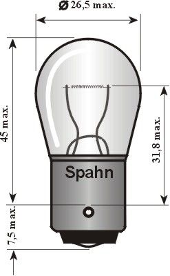 SPAHN GLÜHLAMPEN Лампа накаливания, фара дневного освещения 4010HD